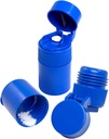 EZY DOSE 3 גלולות השוואתיות Pill Crusher, Cutter ו-Greener, Daily Usage, Safely Cut Pills, ויטמינים, טבליות, Accurate and Easy Cutting, Stainless Steel Blade, Removable drink Cup, Blue, BPA Free Free