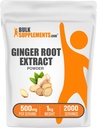 BulkSupplements.com ג'ינג'ר שורש אבקת - תוספת ג'ינג'ר Root אבקת - Herbal Supplement, Gluten Free, 500 מ"ג לשרת, 1kg (2.2 lbs) (Pack of 1)