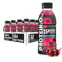שתיית חלבון2o hydrotion - 2-in-1 נוזל Clear Whey חלבון Isolate ו- Electrolyte drink - 15g חלבון, ויטמין B5, B6 - Post-Workout Recovery - 16.9 Fl Oz - 12 Wild Cherry