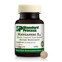 תהליך סטנדרטי Manganese B12 - תומך ב-עצם & Connective Tissue Health - Hemoglobin Formation Support - Gluten-Free, non-Dairy & Non-Soy - 90 Tablets (90 משרתים)