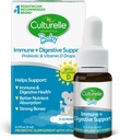 Culturelle Baby Probiotic + ויטמין D Grow & Thrive טיפות, 0.30 oz, תינוקות Probiotics תוסף, תומך בפיתוח בריאות