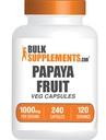 BulkSupplements.com Papaya פירות לחלץ קפסולות - מ Carica Papaya, Herbal תוסף - Gluten חינם, 1000 מ"ג, 2 קפסולות לשרת, 240 הרוזן (Pack of 1)