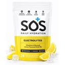 SOS hydrotion Electrolyte Drink - 24 מנות, עם ויטמינים חיוניים - Low-Calorie, Low Sugar, Keto-Friendly hydrotion תוסף - לימון