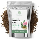 Elanen Naturals אורגני ולריאן Root 4 oz.625g, USDA מוסמך אורגני ולריאן Root Herb Tea, Te de Valentin Para Dorir, Valarian Officinalis Whole oz Leaf, Cut & Sifted