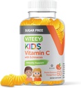 Viteey Kids ויטמין Cmies 75 מ"ג, עם Echinacea - סוכר חינם - Immune Support for Toddlers, & Teens - טבעוני, Gelatin חינם, Gluten Free, GMO חינם - Tasty Orange Flavored Kids Immunity Gummymyity Gummymyity Gummyity