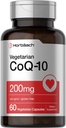 Horbäach CoQ10 200 מ"ג | עם Black Pepper לחלץ 60 קפסולות | Vegetarian, non-GMO, Gluten Free Supplement