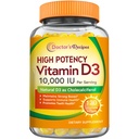 המתכונים של הדוקטור ויטמין D3 10000 IU, Bones, שיניים ו- Immune Support, non-GMO, No Gelatin, Gluten or Soy, 120 Vegetarian Softgels