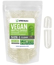 XPRS Nutra Size 1 קפסולות ריקות - 500 ספירה בהירות טבעוניות ריקות - גלולות צמחוניות - קפסולת ירקות DIY מילוי - Veggie Pill Caps for Do-It-Yourselfs