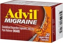 עו"ד Migraine Pain Reliever, Solubilized Ibuprofen 200 מ"ג, 20 הרוזן, קפסולות ממולאות נוזלי, Powerful Migraine הקלה