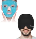 ZNÖCUETÖD Bundle של Gel Beads Ice Face Mask for Headaches, Puffy Eyes, Redness and Migraine Headache Cap Hat, Head Ice Pack Wrap Cooling Gel Beanie Cold Cap