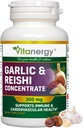 Garlic & Reishi קפסולות - Cardiovascular Health & Immune Support - Potent Whole Bulbs Extract, No Aftertaste - 120 Vegan Caps