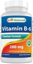 Best Naturals ויטמין B6 200 מ"ג למבוגרים, 120 טבליות (120 Count)