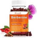 1500mg Berberine חניכיים, High Potency Berberine תוספת עם Ceylon Cinnamon Gummies, Turmeric, Magnesium, Sugar Free, non-GMO, Gluten-Free - מעורב ברי פלח 60 חניכיים