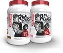 5% תזונה Real Carbs + חלבון (2 Pack Bundle) | אבקת חלבון מעבורת מקבלר | Real Food Carbohydrate Fuel for Pre Workout/Post-Workout Recovery Meal (Chocolate + עוגת יום הולדת)