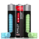 Rally Caffeine Mints, 60 מיליגרם, אנרגיה מיידית, נשימה טרית, קפאין, 0 סוכר, פלפל טבעי, Cinnamon, Wintergreen Variety Pack (3 Packs, 30 Mints)