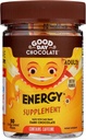 Good Day Chocolate Energy Supplements for Adults[50 Count] Fair Trade Caffeine Chocolate with B-Vitamins, Green Tea Extracts and 20 מ"ג Caffeine Per Piece - Energy Booster for Women and Men