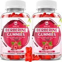 Bberine Gummies עם Ceylon Cinnamon 1500 מ"ג High Potency Berberine HCL תוספת עבור Immune ו- Metabolism תמיכה, סוכר חינם, Raspberry Flavor - 120 הרוזן ספירה