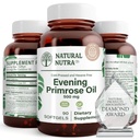 שמן Nutra טבעי פרימרוז שמן תוספת של שומן Acid, Nerve Health, עוזר להפחית את העור Blemishes, מאזן הגוף הסודים, קידום בריאות הלב, בהירות העור, 500 מ"ג, 90 Softgels