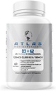 Atlas Nutraceuticals-Vitamin D3+K2- ויטמין D3 5000IU Plus K2, 2 ב-1 פורמולה, MK7 ויטמין K2, 60 קפסולות, תרכובת ויטמין Immune
