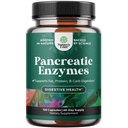 Natures Craft Pancreatin Digestive Enzymes for Digestive Health - Enzymes for Humans with Fat Carb and Protein Women and Men - Protease Amylase & Lipase Digest