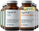 ALGAECAL - Bone Builder Pack for Bone Density, תמיכה קלינית בצמח מבוסס Calcium תוספים ו Strontium, ויטמין K2, D3, Magnesium & 16 מינרלים, 3 מונטה אספקה, המיוצר בארה"ב