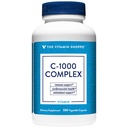 ויטמין Shoppe C-1000 Complex 1000MG, Antioxidant אשר תומך בריאות Immune & Cardiovascular (300 קפסולות)