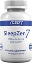 Dr.K & C SleepZen7 Sleep Supplement - All Natural Plant Sourced 1200 מ"ג 100 קפסולות Veggie Sleep Support Organic Tart Cherry Valan Root Extract No Filler non GMO