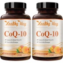 Coenzyme Q10 200 מ"ג CoQ10 תוסף - פעם Daily Coq 10 200 מ"ג אבקת קפסולות אבקה עבור בריאות לב אנטי חמצון ותמיכה אנרגיה - non-GMO Quick Absorption Ubiquinone Q10 Coenzyme (400 משרתים)