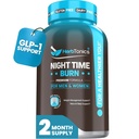 Herbtonics Night Burn & Sleep Complex תומך ב-Overnight Metabolism, Stress Relief & Deep Sleep. כולל מלטונין, ולריאן ותה ירוק - ניהול משקל טבעוני (60 קפסולות)