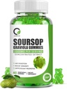 Soursop Graviola Gummies, אורגני Soursop Leaves ו Seeds לחלץ עם ויטמין C, Zinc, Digestive Aid, Immune Support and Antioxidant Properties, Gluten Free, טבעוני, 60 מסטיקים