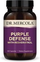 Dr. Mercola Purple Defense - High-Potency Antioxidant Support - עם Grape Seed & Skin Extracted - תומך Cardiovascular & Brain Health - 90 קפסולות