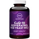 MRM Nutrition CoQ-10 Resveratrol Red Yeast Rice | תמיכה Cardiovascular & Heart Health | Gluten-Free | 30 Softgels