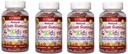 אלמוג Calcium ויטמין D3 ילדים מסטיקמי, דובדבן טבעי, non GMO, Gluten-Free, SOy-Free ו- Gelatin חינם - 300 מ"ג של Calcium, ו-800 IU של ויטמין D3-60 חניכיים (4 Pack)