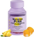 Lemme Purr Vaginal Probiotics for Women - Balanced pH, Odor בריא, Yeast Balance & פלורה תמיכה + ויטמין C לבריאות החיסון - Tasty Pineapple (60 Count)