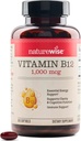 NatureWise ויטמין B12 1000 mcg - תוספת תזונתית לתמיכה במטבוליזם אנרגיה, בהירות נפשית, מערכת העצבים - Easy-to-Swallow, Soy & Gluten-Free, non-GMO - 360 Count[1-Year Supply]