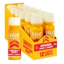Vive Organic Immune Support Shot, Cold-Pressed ג'ינג'ר, Turmeric ו- Echinacea, Gluten Free, Vegan, Immunity Boost Original, 2 Fl Oz (Pack of 12)
