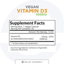 ויטמין D3 5000 IU תוסף - Pure, High Potency D3 ויטמין 5000 IU תוספי עבור Immune Health & Strongעצמות תמיכה - 120 קפסולות, מתן אספקת 2-Month של VIT D3