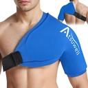 Atsuwell XL Shoulder Ice Pack Wrap, Shoulders Ice Packs Rotator Cuff Cold Therapy, Cold Pack Shoulder Compression Collection for Women Men, Shoulders Cold Packs Sign for Discomfort, Blue Blue Blue Blue Blue Blue