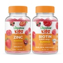 Lifeable Zinc Kids + Biotin Kids, Gummies Bundle - Great Tasting, ויטמין תוסף, Gluten Free, GMO חינם, Chewable Gummymy