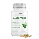 אורגני Aloe Vera כמוסות 20% Aloins תוסף - Pure Inner Leaf Concentrate - Digestive, Gut Health, Skin, Immune Support - 120 Count - non-GMO, Gluten-Free, טבעוני