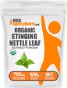 BulkSupplements.com אורגני Sting Nettle לחלץ אבקה - Nettle Leaf Extract, Herbal Supplement - טבעוני וגלוטן חינם, 750 מ"ג לשרת, 500g (1.1 lbs) (Pack of 1)
