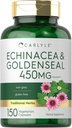 Karlyle Echinacea Goldenseal קפסולות | 150 Count | Vegetarian, non-GMO, Gluten Freeten