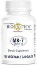 Bio-Tech Pharmacal MK-7 (Vitamin K2), 100 קפסולות ירקות - All-Natural תוסף - תומך Cardiovascular & Bone Health - No Milk, Fish, Gluten, Peanut, Shellfish, GMOs, כשר, Halal, & Soy - - - ללא חלב, שמן, Fish, Gluten, Peanut, Shellfish, GMOs, GMOs, כשר, כשר, Halal, & Soy - ו Soy - Soy - Soy - Soy -