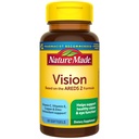 Nature Made Vision בהתבסס על פורמולה 2 של AREDS, ויטמין עיניים עם Lutein & Zeaxanthin, ויטמין C, ויטמין E, Zinc ו-Copper for Health Vision and Eye Function Support, 60 Softgels, 30 יום אספקה, ויטמין C, ויטמין C, ויטמין E, ויטמין E, Zinc ו-Copper for Health Vision and Eye Function Support, 60 Softgels, 30 יום אספקה