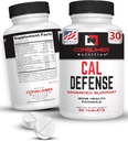 תוסף בונה עצמות - Cal Defenseעצמות Calcium תוספי מזון לנשים וגברים - עם Calcium עם ויטמין D, C, K, Magnesium, Bromelain, & Ipriflavone עבור עצמות חזקות יותר 90 טבליות Calcium