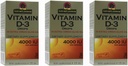 ויטמין D-3 טיפות 4000 לו, 0.5-Ounce, 3 ספירה
