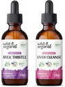 Wild & Organic Milk Thistle Tincture 2 fl oz & Liver ניקוי Tincture 2