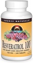 מקורות טבעיים Resveratrol 100, עבור לב והזדקנות בריאה * -100 מ"ג 240 טבליות