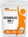 BulkSupplements.com ויטמין K2 אבקת - ויטמין K2 MK-7, כמו אבקת Menaquinone - K2 ויטמין תוסף עבור בריאות, Gluten Free, 9 מ"ג לשרת, 25g (0.88 oz) (Pack of 1)