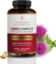 VITASEI Liver Cleanse Detox & Fix, Liver Complex W/Milk Thistle Extract, Garcinia, Curcumin C3, תומך Herbal Dietary תוסף, Detox Formul עבור נשים וגברים, 60 קפסולות